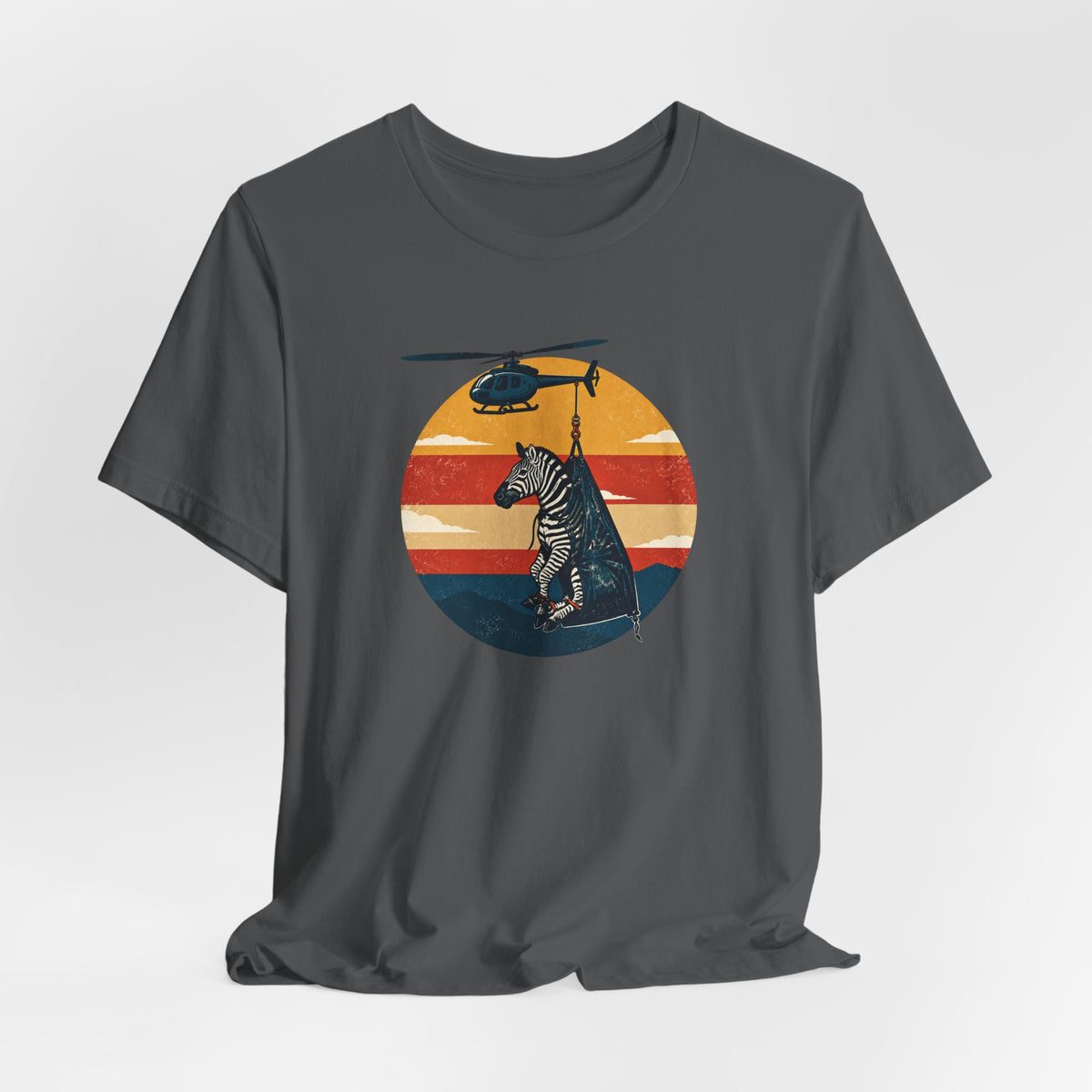 Ed the Zebra & Helicopter Retro Circle Tee Nashville