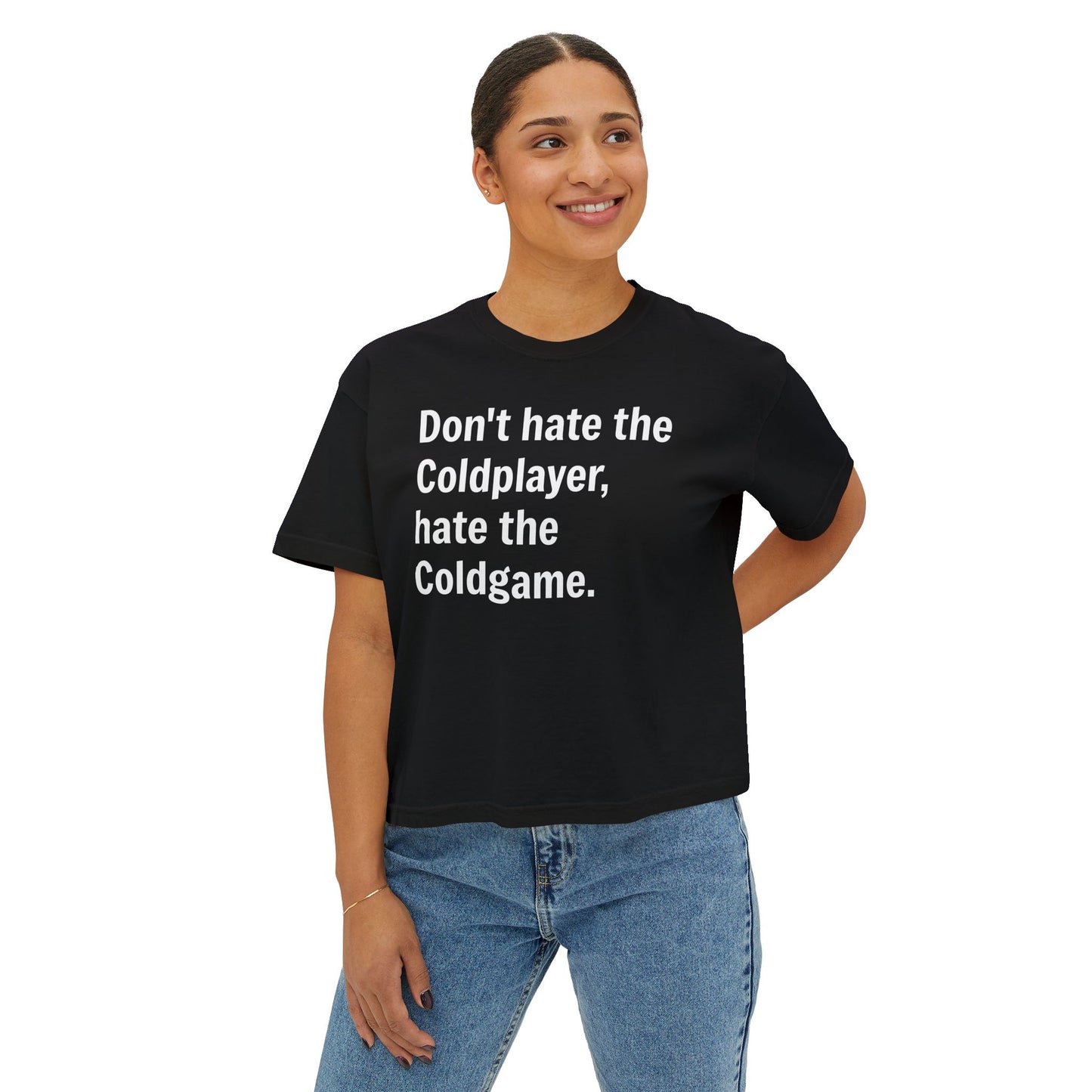 Don’t Hate the ColdPlayer, Hate the ColdGame Shirt – Funny Coldplay Kiss Cam Inspired TeeLounge Wear, Gift for Her, Casual Summer Style
