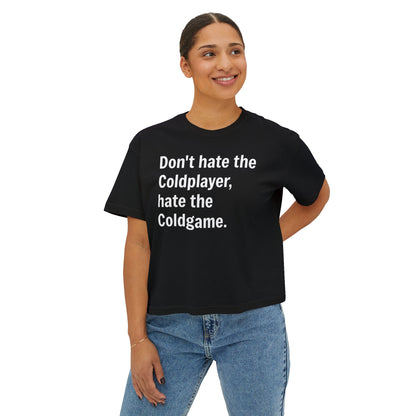 Don’t Hate the ColdPlayer, Hate the ColdGame Shirt – Funny Coldplay Kiss Cam Inspired TeeLounge Wear, Gift for Her, Casual Summer Style