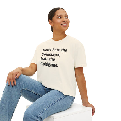 Don’t Hate the ColdPlayer, Hate the ColdGame Shirt – Funny Coldplay Kiss Cam Inspired TeeLounge Wear, Gift for Her, Casual Summer Style