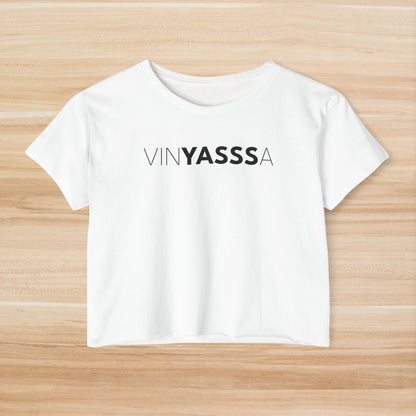 Vinyasssa Festival Crop Top, Trendy Women’s Shirt, Summer Music Top, Stylish Lounge Wear, Perfect for Concerts, Gift for Her