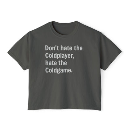 Don’t Hate the ColdPlayer, Hate the ColdGame Shirt – Funny Coldplay Kiss Cam Inspired TeeLounge Wear, Gift for Her, Casual Summer Style