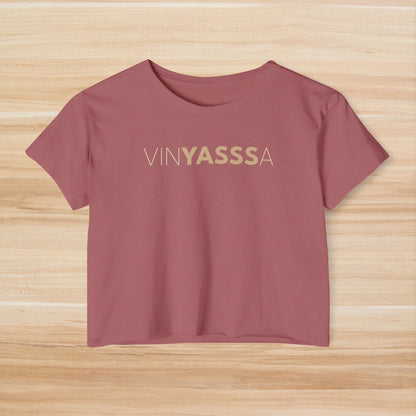 Vinyasssa Festival Crop Top, Trendy Women’s Shirt, Summer Music Top, Stylish Lounge Wear, Perfect for Concerts, Gift for Her