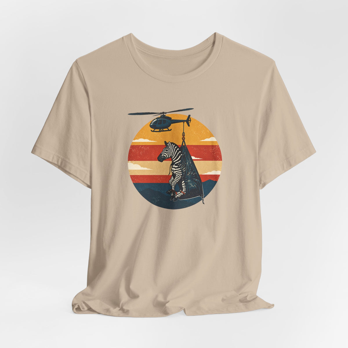 Ed the Zebra & Helicopter Retro Circle Tee Nashville