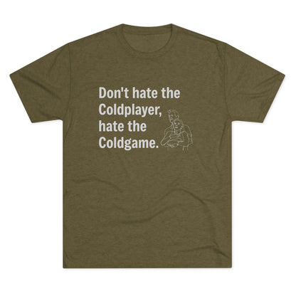 Don't Hate the Coldplayer, Hate the Coldgame - Coldplay Inspired T-Shirt, Music Lover Gift, Concert Outfit, Casual Wear