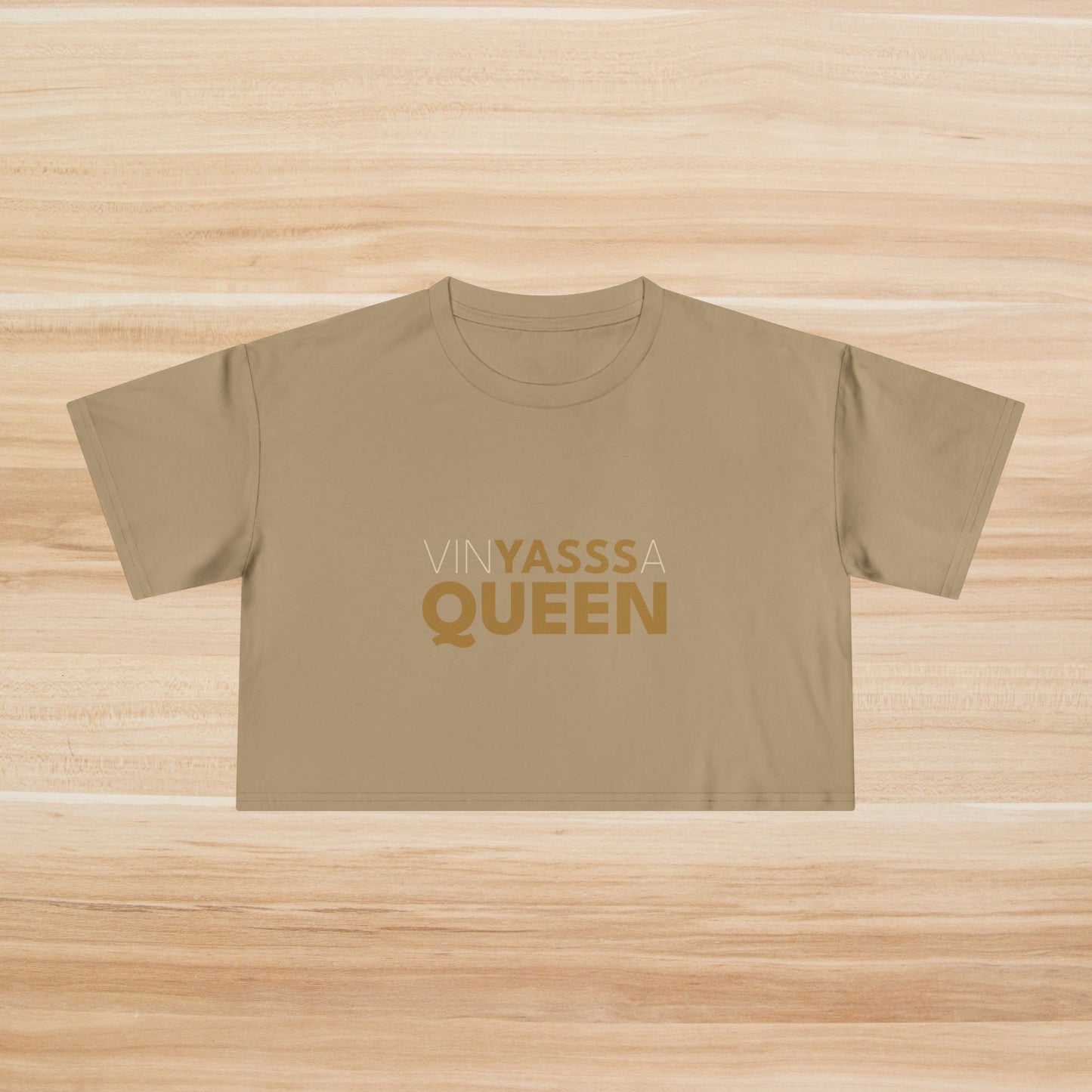 Vinyassa Queen Women's Crop Tee, Stylish Crop Top, Fashionable Tee for Yoga, Casual Wear, Workout Clothing, Gift for Her