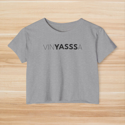 Vinyasssa Festival Crop Top, Trendy Women’s Shirt, Summer Music Top, Stylish Lounge Wear, Perfect for Concerts, Gift for Her