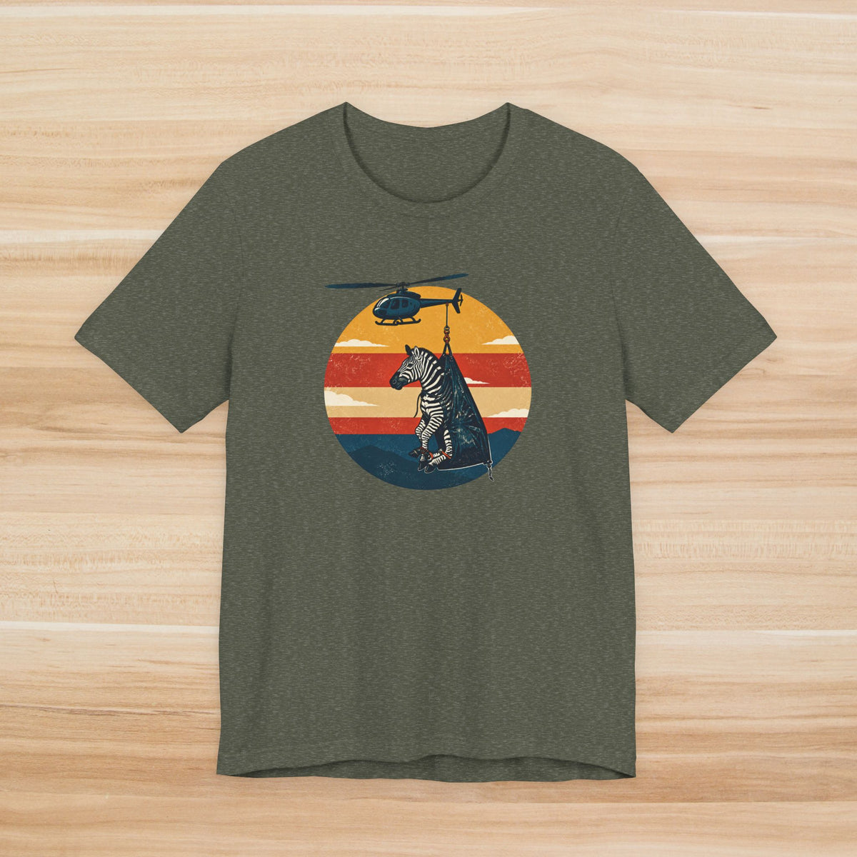 Ed the Zebra & Helicopter Retro Circle Tee Nashville
