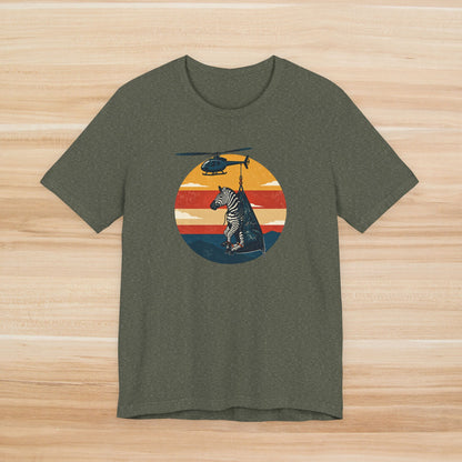 Ed the Zebra & Helicopter Retro Circle Tee Nashville