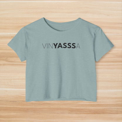 Vinyasssa Festival Crop Top, Trendy Women’s Shirt, Summer Music Top, Stylish Lounge Wear, Perfect for Concerts, Gift for Her