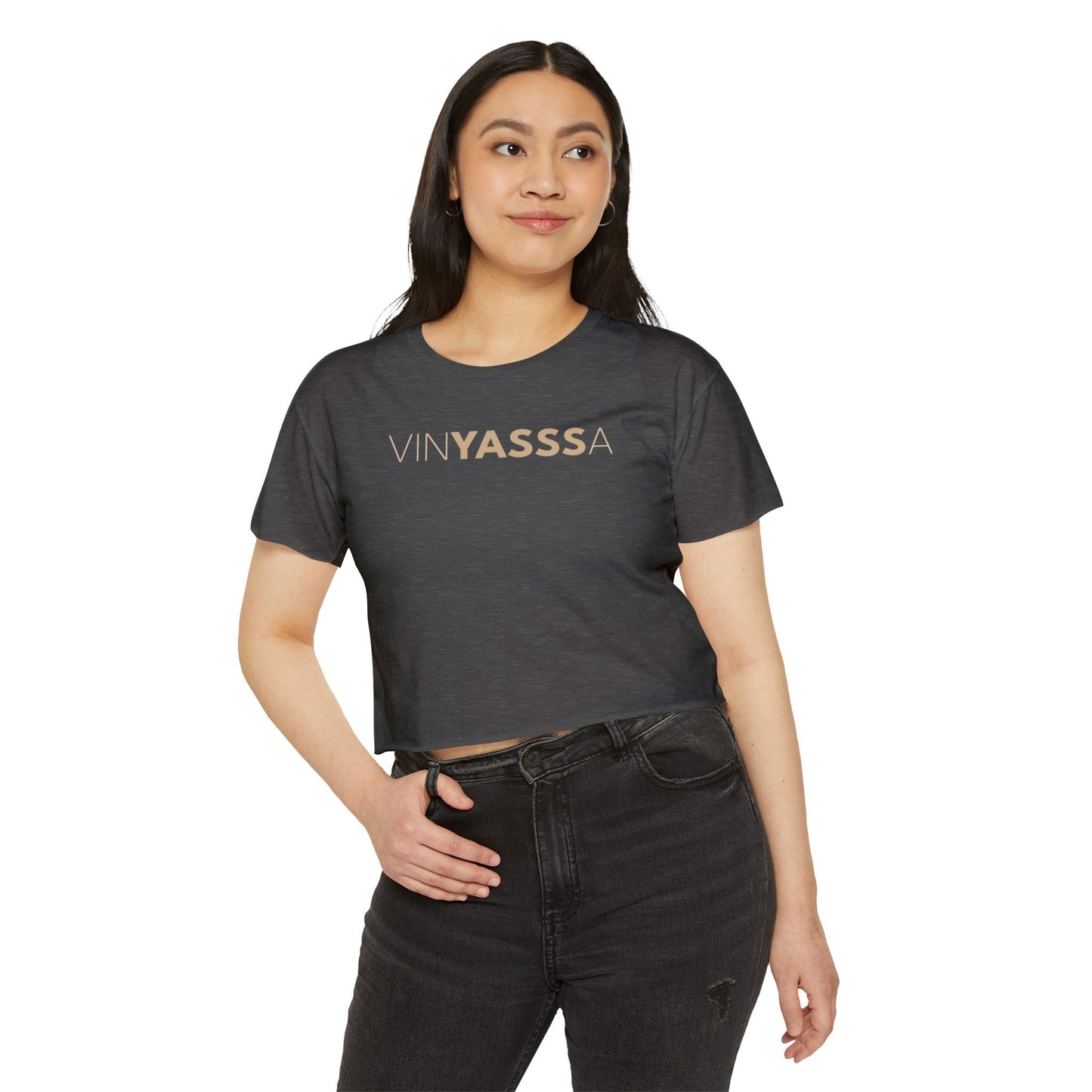 Vinyasssa Festival Crop Top, Trendy Women’s Shirt, Summer Music Top, Stylish Lounge Wear, Perfect for Concerts, Gift for Her