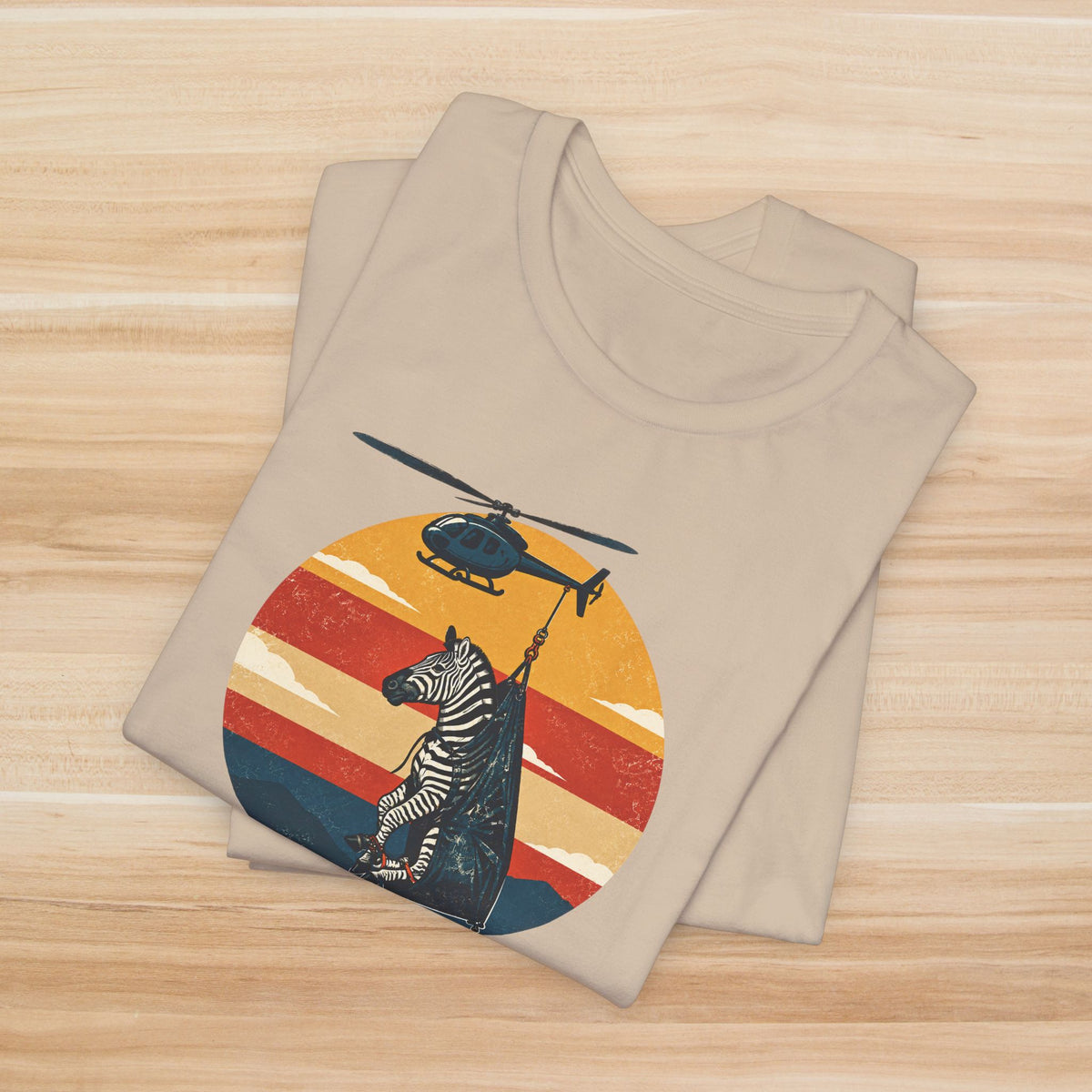 Ed the Zebra & Helicopter Retro Circle Tee Nashville
