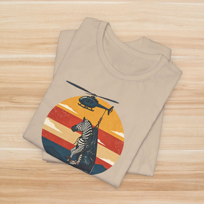 Ed the Zebra & Helicopter Retro Circle Tee Nashville