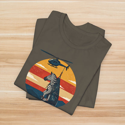 Ed the Zebra & Helicopter Retro Circle Tee Nashville