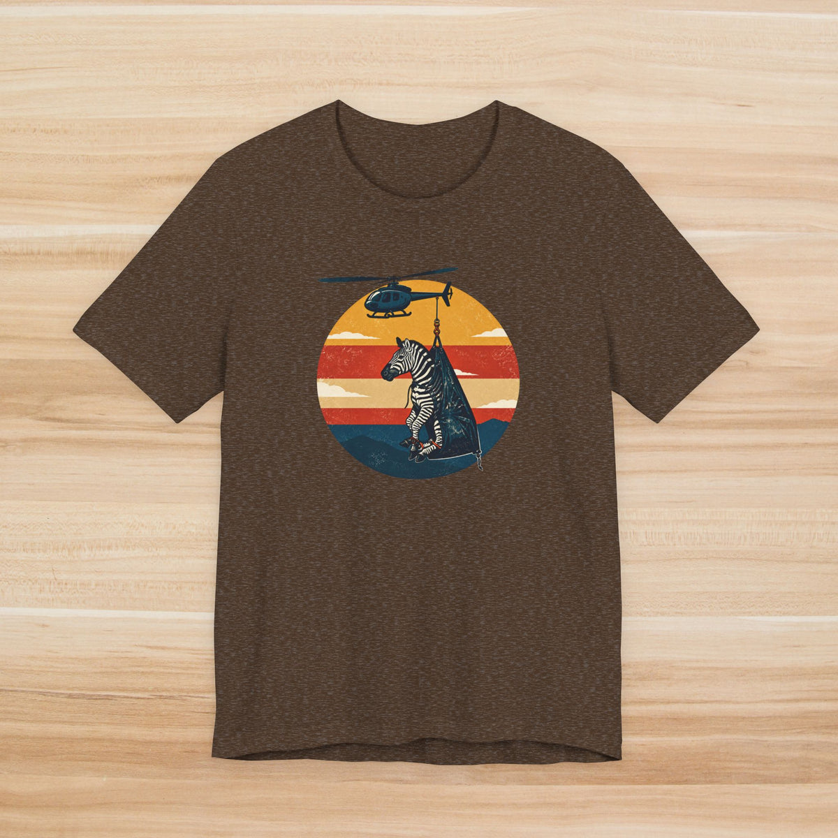 Ed the Zebra & Helicopter Retro Circle Tee Nashville