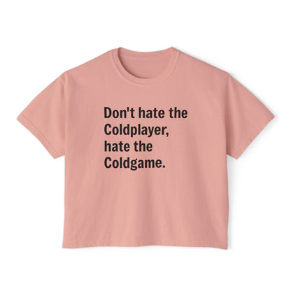 Don’t Hate the ColdPlayer, Hate the ColdGame Shirt – Funny Coldplay Kiss Cam Inspired TeeLounge Wear, Gift for Her, Casual Summer Style