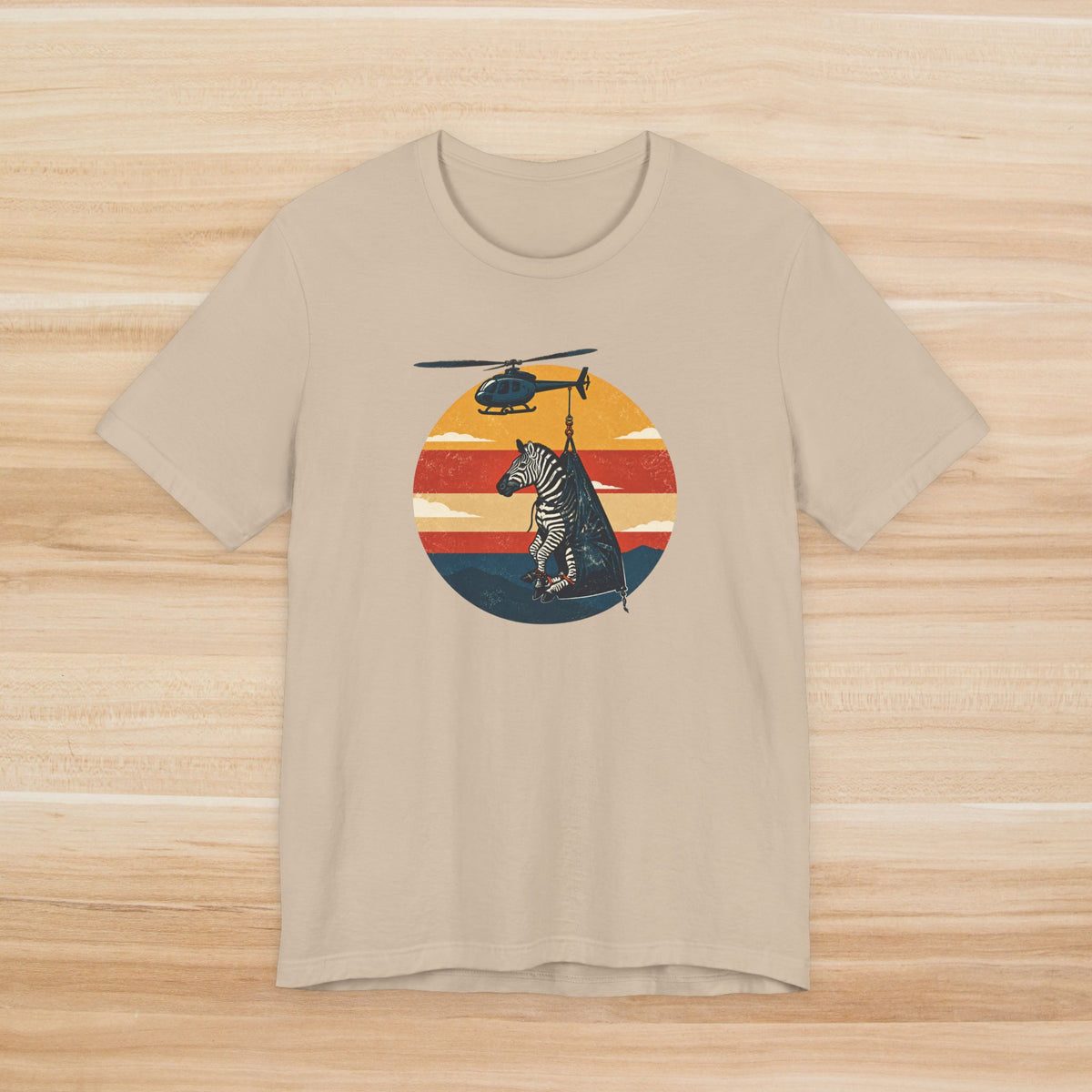 Ed the Zebra & Helicopter Retro Circle Tee Nashville