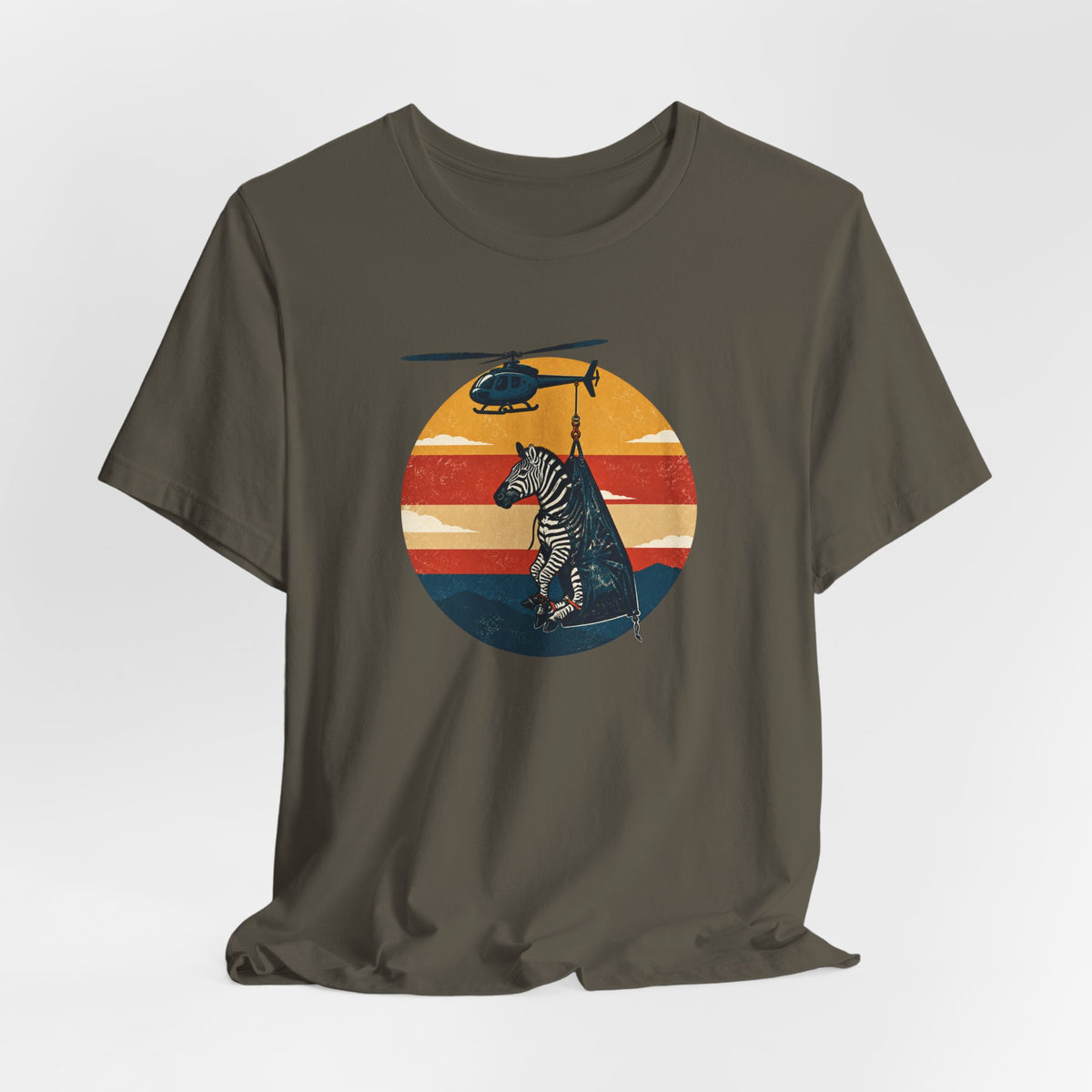Ed the Zebra & Helicopter Retro Circle Tee Nashville