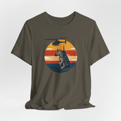 Ed the Zebra & Helicopter Retro Circle Tee Nashville