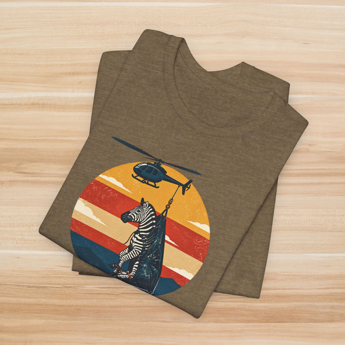 Ed the Zebra & Helicopter Retro Circle Tee Nashville