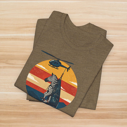 Ed the Zebra & Helicopter Retro Circle Tee Nashville