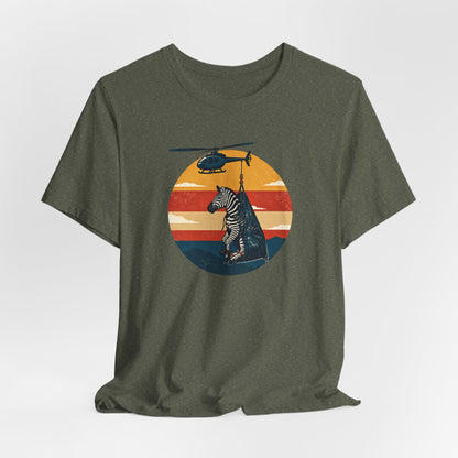 Ed the Zebra & Helicopter Retro Circle Tee Nashville