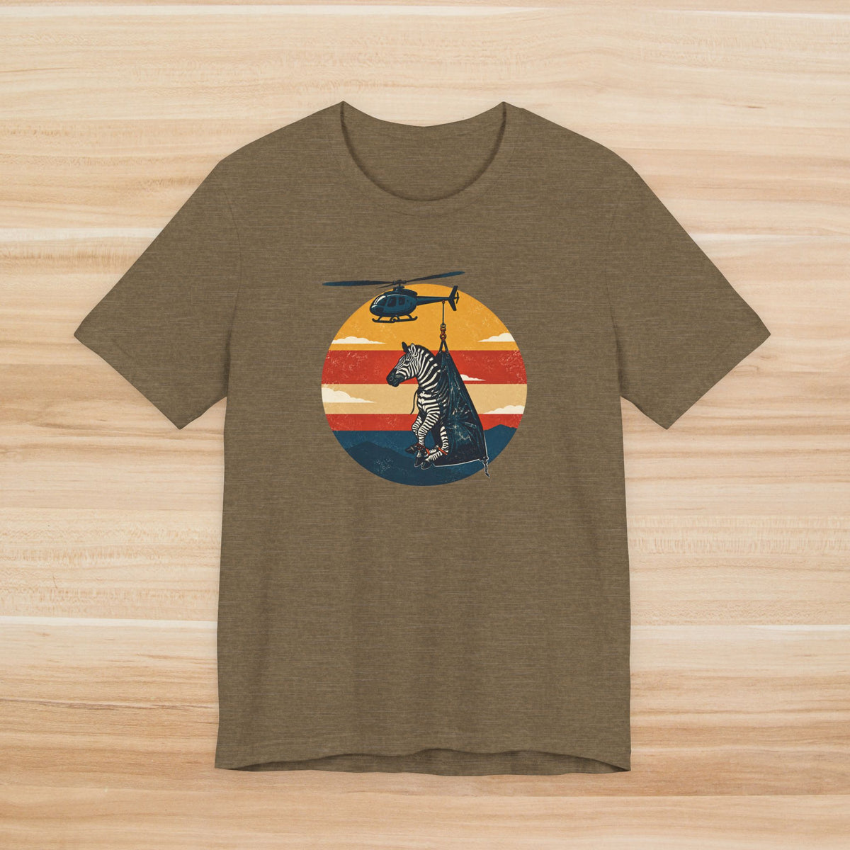 Ed the Zebra & Helicopter Retro Circle Tee Nashville