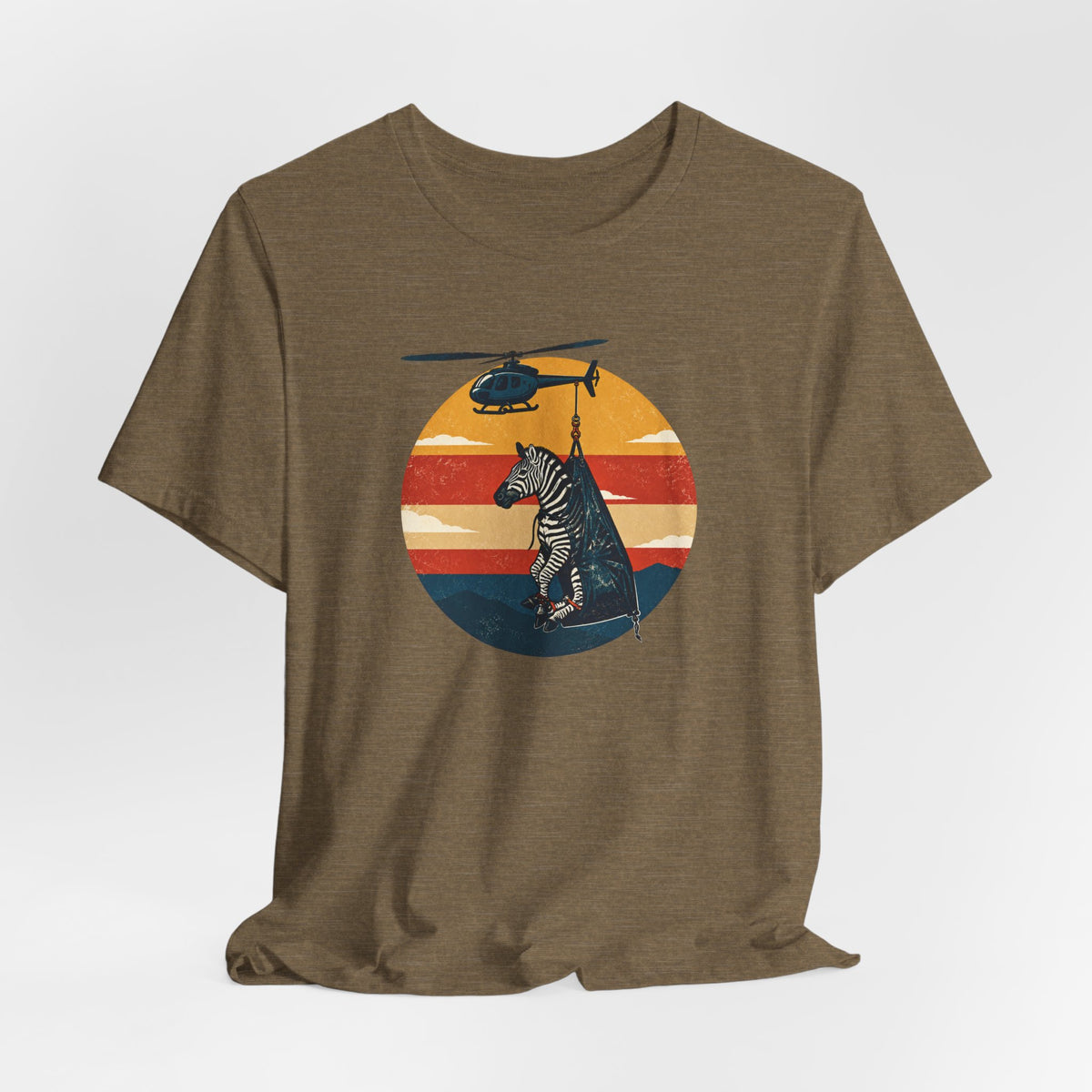 Ed the Zebra & Helicopter Retro Circle Tee Nashville