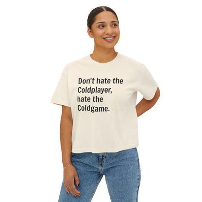 Don’t Hate the ColdPlayer, Hate the ColdGame Shirt – Funny Coldplay Kiss Cam Inspired TeeLounge Wear, Gift for Her, Casual Summer Style