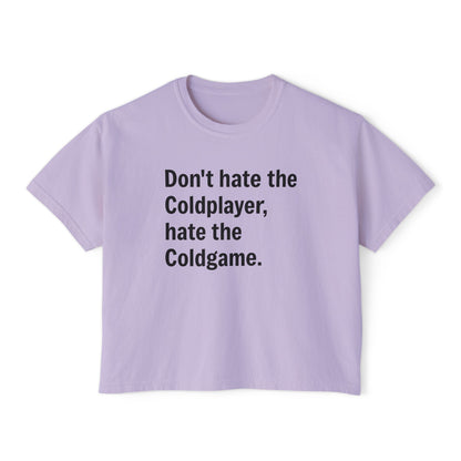 Don’t Hate the ColdPlayer, Hate the ColdGame Shirt – Funny Coldplay Kiss Cam Inspired TeeLounge Wear, Gift for Her, Casual Summer Style