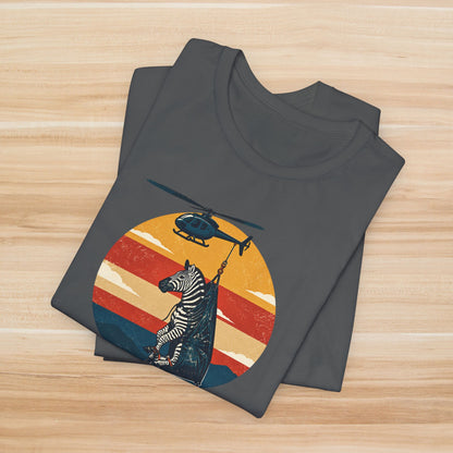 Ed the Zebra & Helicopter Retro Circle Tee Nashville