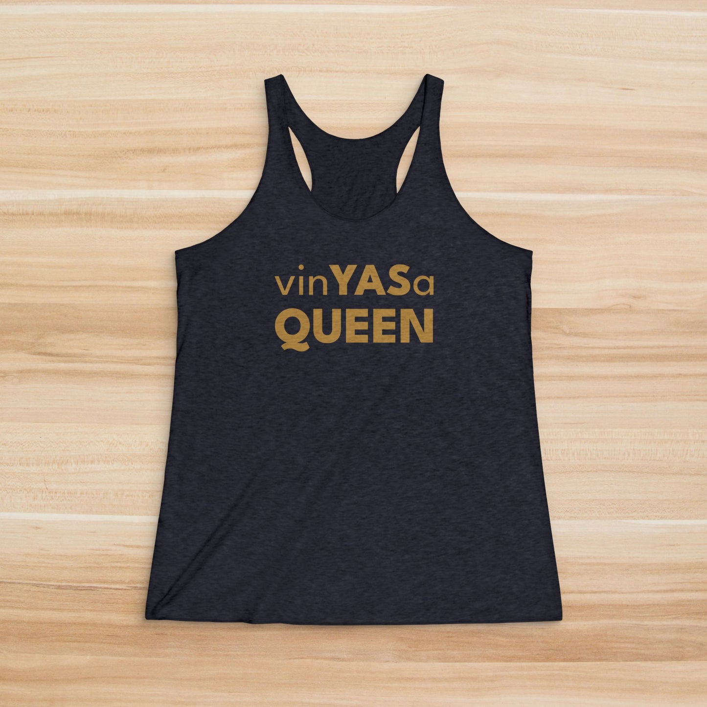 Yoga Tank - Vinyasa Queen Tri-Blend Racerback Shirt for Women