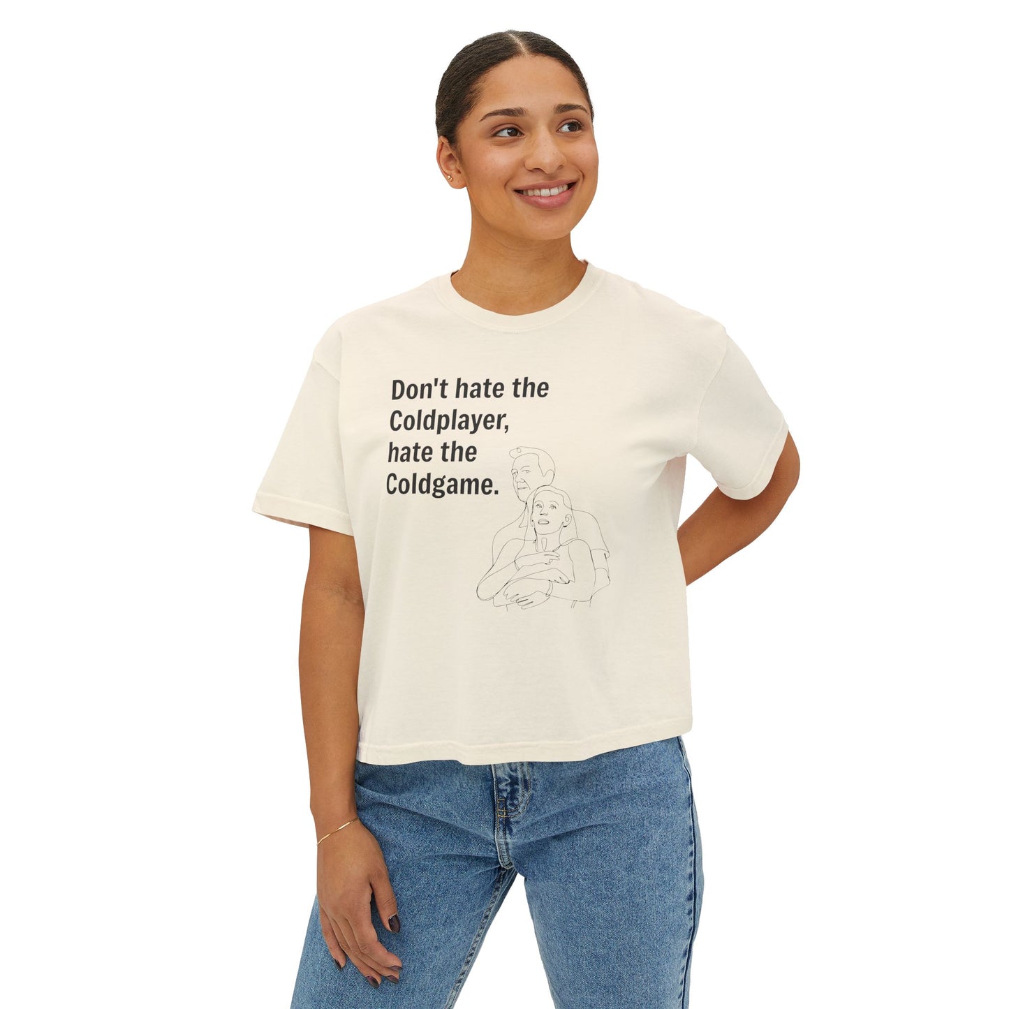 Don’t Hate the ColdPlayer, Hate the ColdGame Shirt Graphic Tee – Funny Coldplay Kiss Cam Inspired Tee, Lounge Wear, Gift for Her, Casual Summer Style