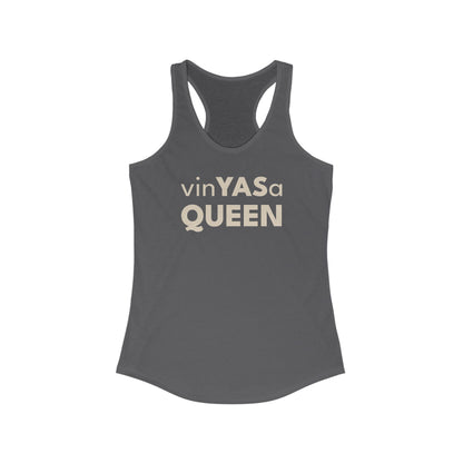 VinYASa Queen Racerback Tank Top | Feminine Workout Tee, Gift for Fitness Lovers, Birthday Shirt, Casual Summer Attire, Motivational Apparel