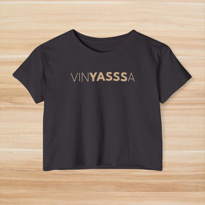 Vinyasssa Festival Crop Top, Trendy Women’s Shirt, Summer Music Top, Stylish Lounge Wear, Perfect for Concerts, Gift for Her
