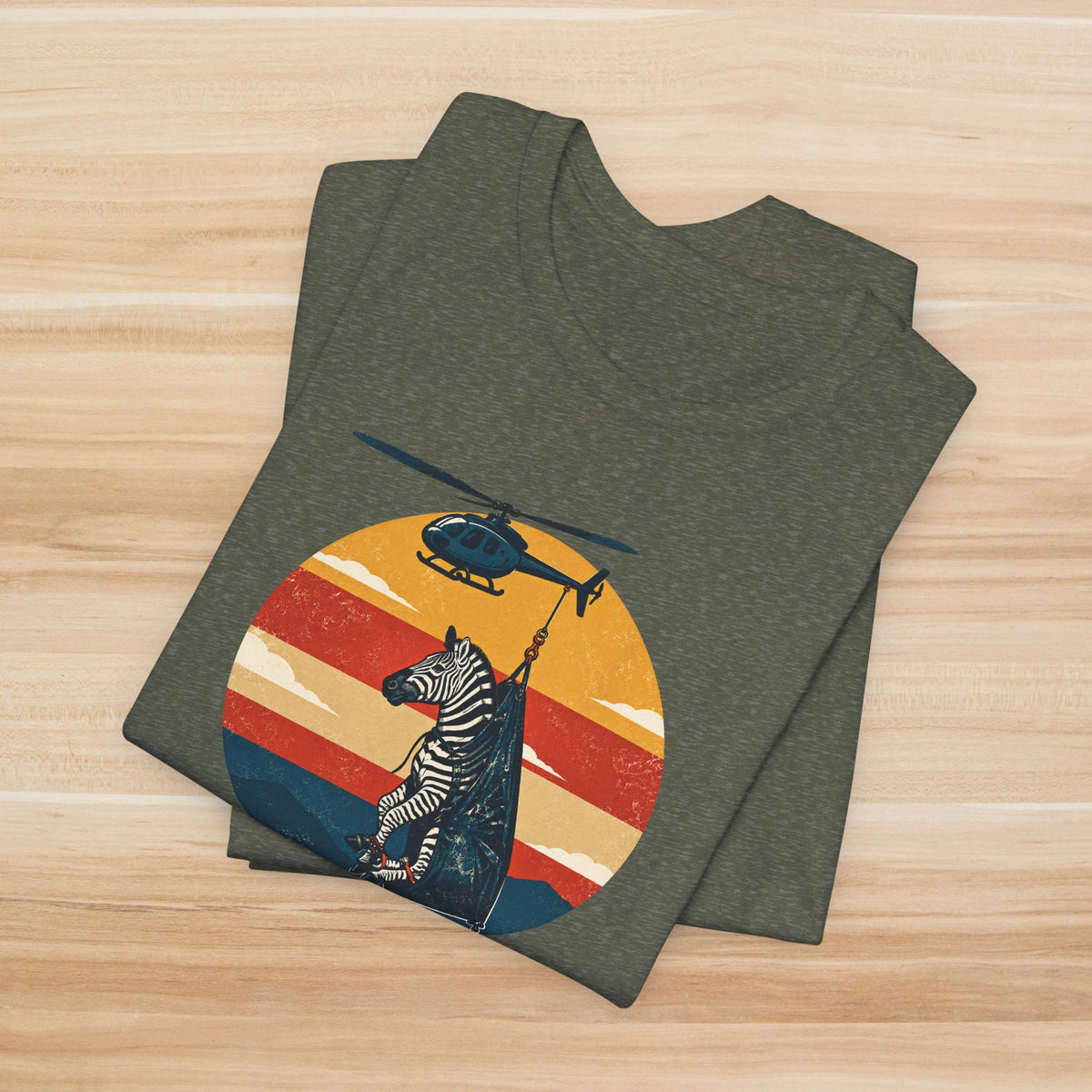 Ed the Zebra & Helicopter Retro Circle Tee Nashville
