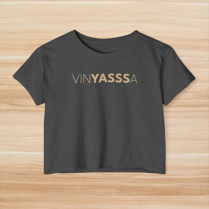 Vinyasssa Festival Crop Top, Trendy Women’s Shirt, Summer Music Top, Stylish Lounge Wear, Perfect for Concerts, Gift for Her