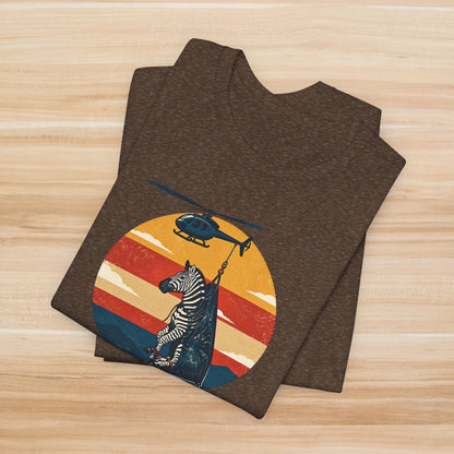 Ed the Zebra & Helicopter Retro Circle Tee Nashville
