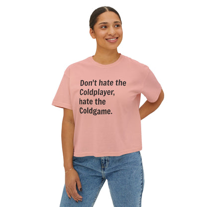 Don’t Hate the ColdPlayer, Hate the ColdGame Shirt – Funny Coldplay Kiss Cam Inspired TeeLounge Wear, Gift for Her, Casual Summer Style
