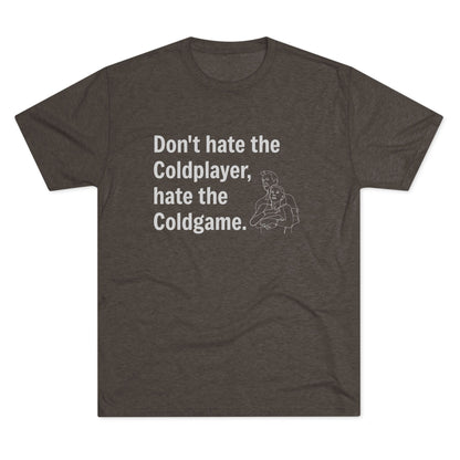 Don't Hate the Coldplayer, Hate the Coldgame - Coldplay Inspired T-Shirt, Music Lover Gift, Concert Outfit, Casual Wear